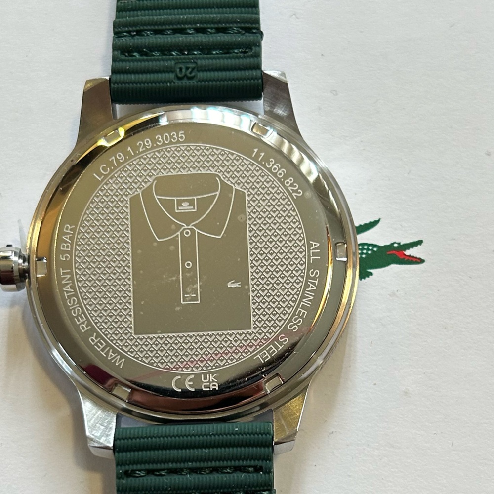 Lacoste Watch with 44mm Green Face with Green Silicone Band - Picture 3 of 5